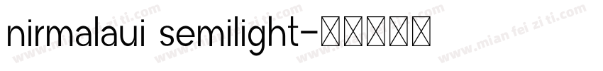 nirmalaui semilight字体转换